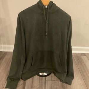 Forever 21 Olive Green Suede Hoodie